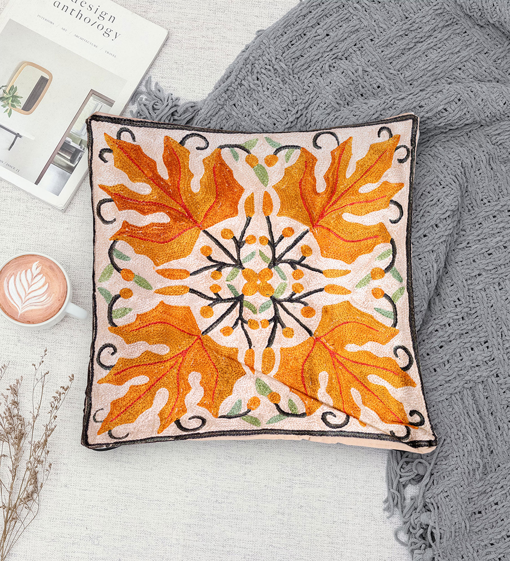 Autumn leaves cushion cover 1