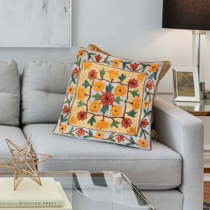 Stunning aari work cushion cover 1