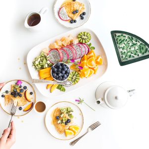 Triangle shaped snacks dish