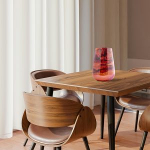 Beautiful glass lava table lamp with red and yellow hues