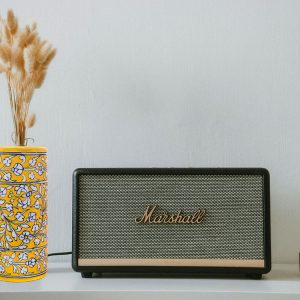 Striking blue pottery table vase 11