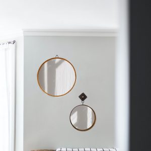 Iron Round Mirror Frames set of 2