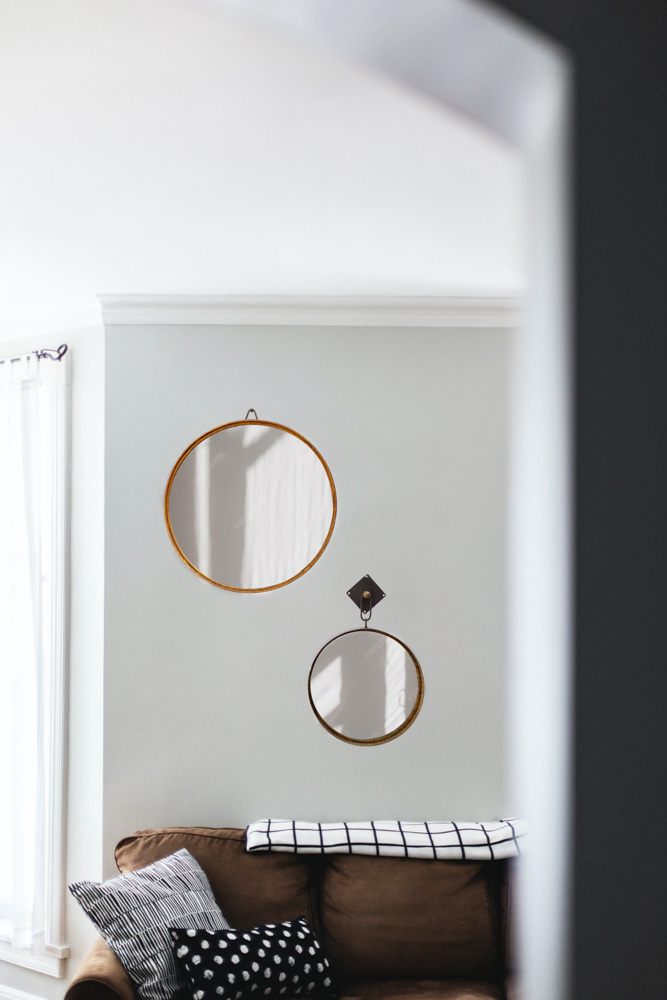 Iron Round Mirror Frames set of 2