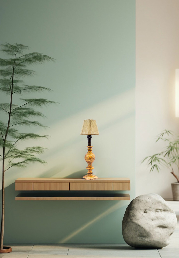 Stylish mango wood table lamp