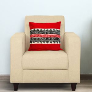 Beautiful toda embroidered red middle cushion