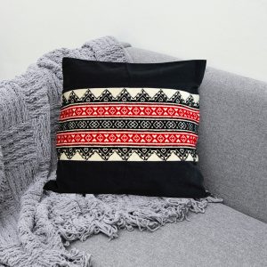 Beautiful toda embroidered black middle cushion