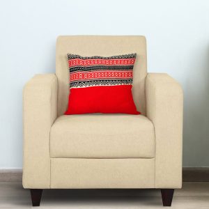Beautiful toda embroidered red side cushion