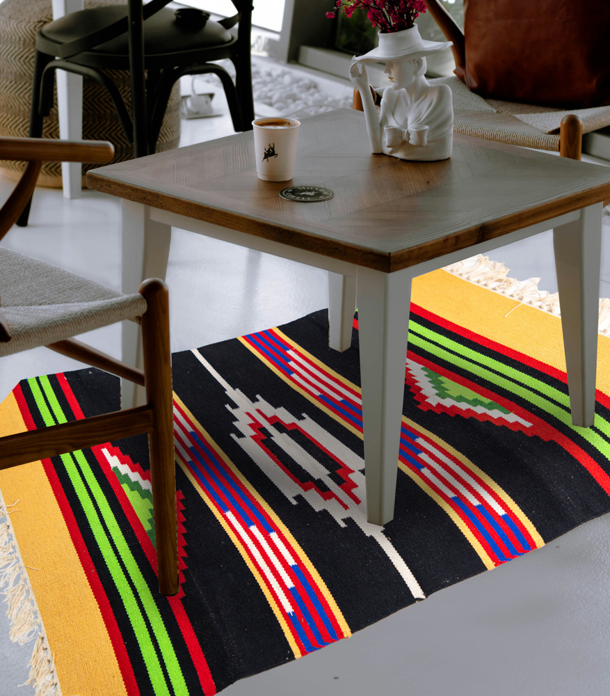 Bright multicolour dhurrie for your living space