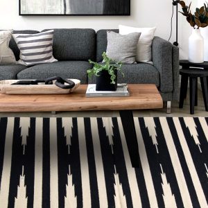 Blue and white dhurrie for your living space