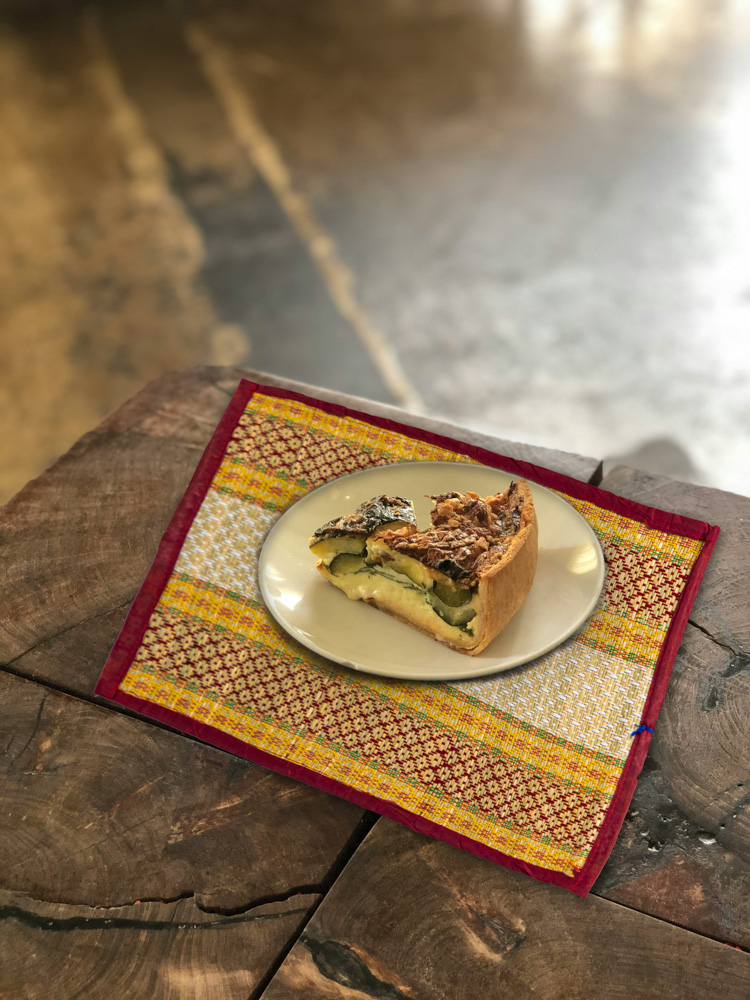 Madhur Kathi Red & White Table Runner and Table Place Mats set of 6