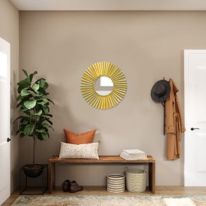 Sunburst iron mirror