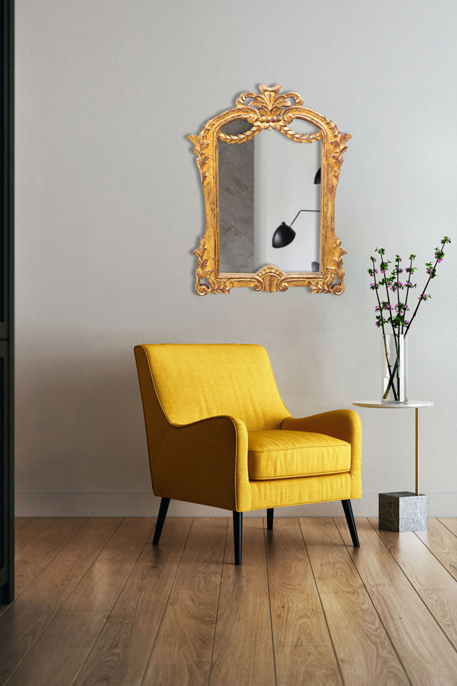 Beautiful regtangular carved mirror 3