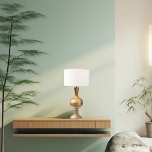 Royal mango wood table lamp