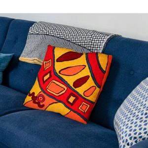 Dancing sun cushion cover