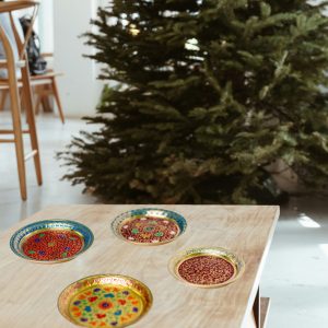 Moradabad metal Coasters set of 6