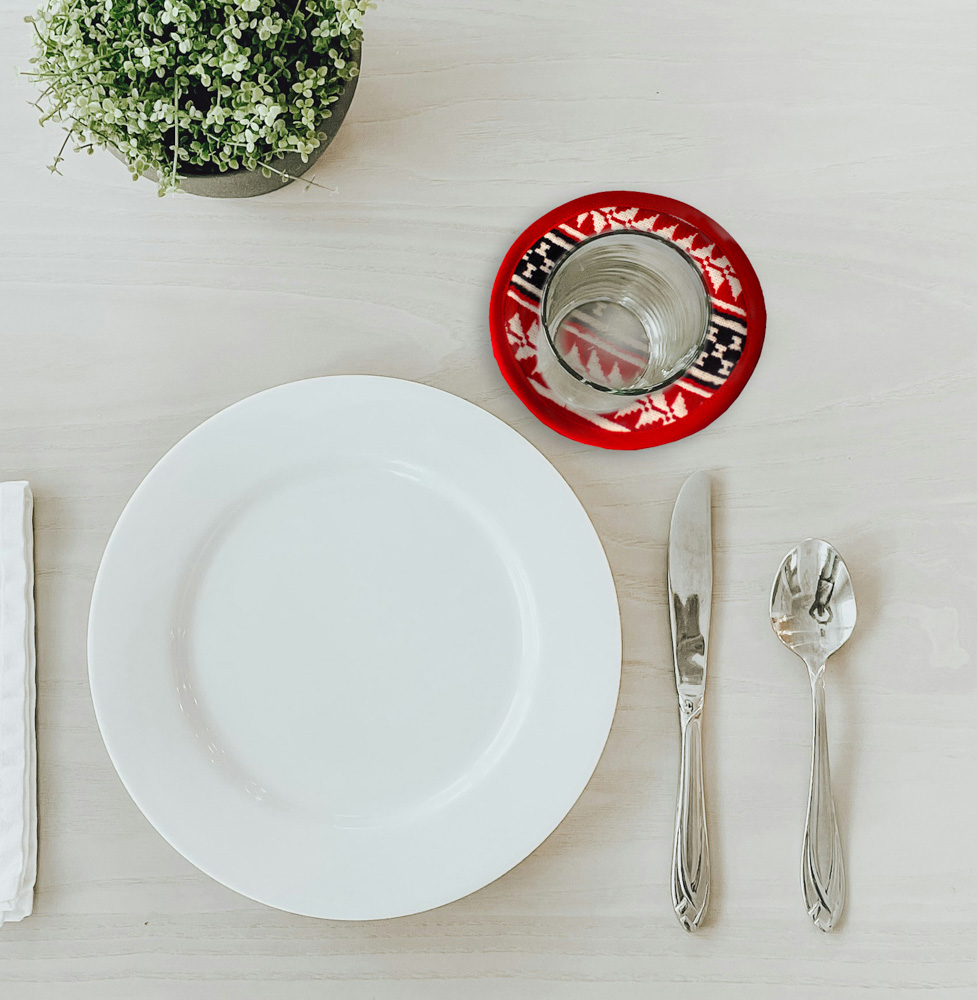 Toda Embroidered Coasters set of 6