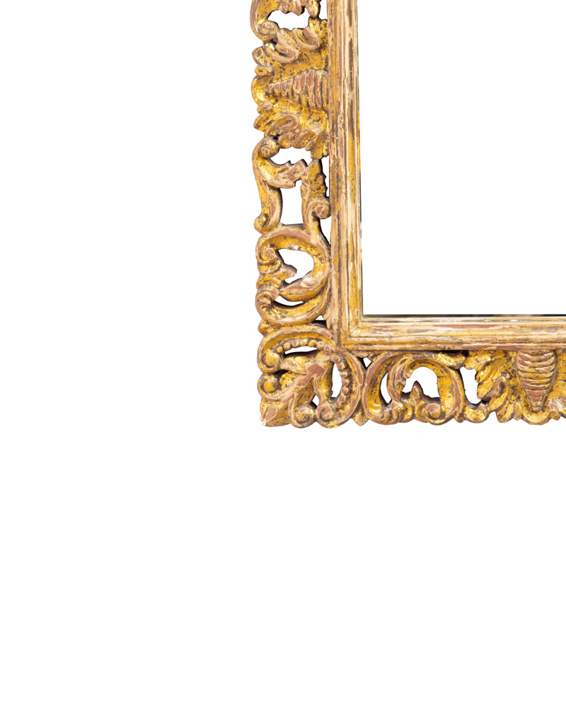 Beautiful regtangular carved mirror 1 - Image 4