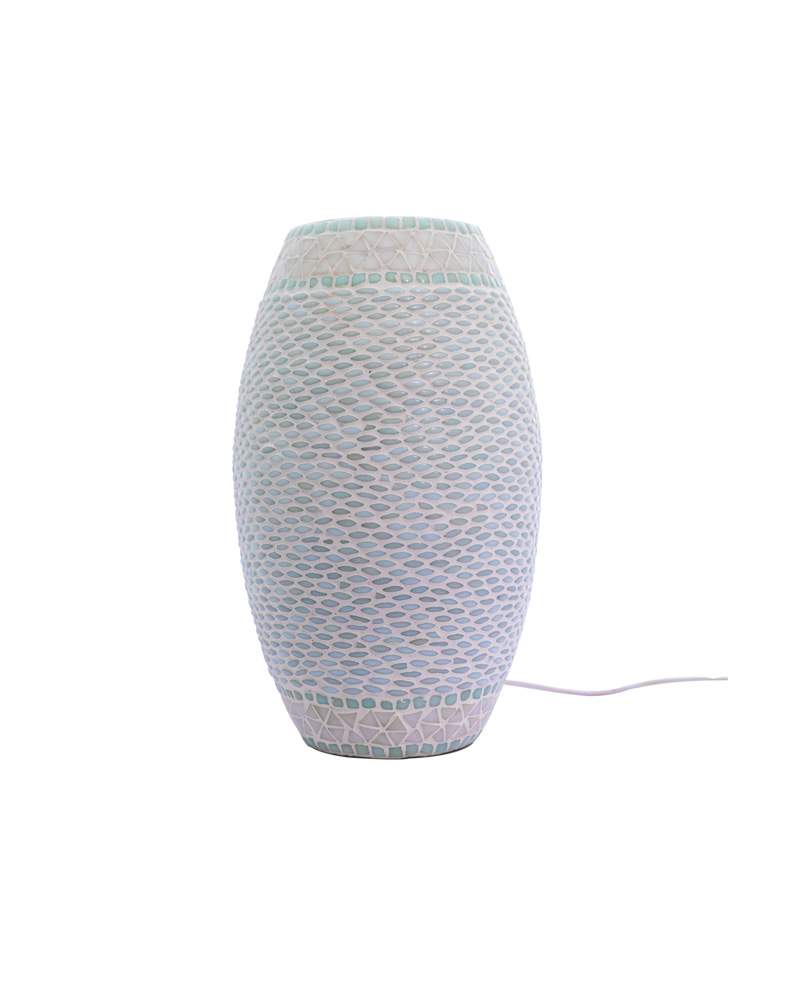 Stunning oval white glass table lamp - Image 2