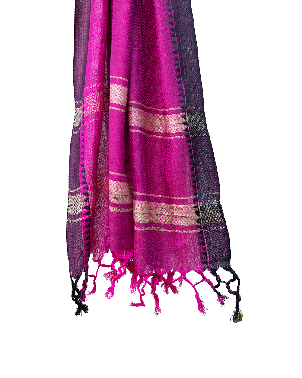 Stunning bright Tussar Eri silk scarf - Image 4