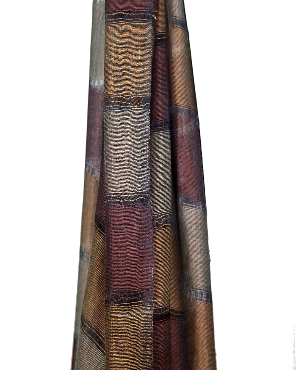 Stunning shades of brown and grey tussar silk scarf - Image 4