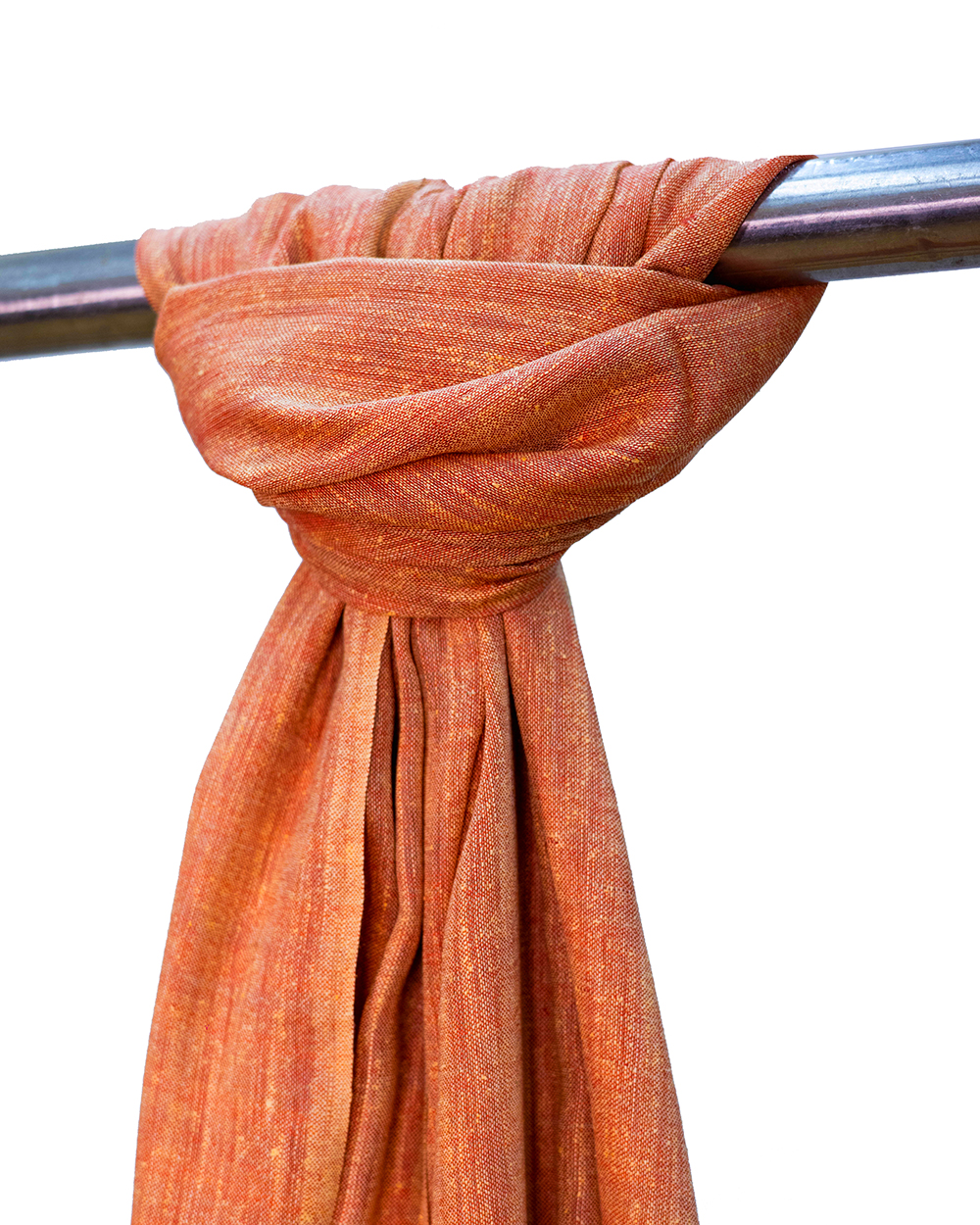 Beautiful baby pink and cream matka munga silk scarf - Image 4