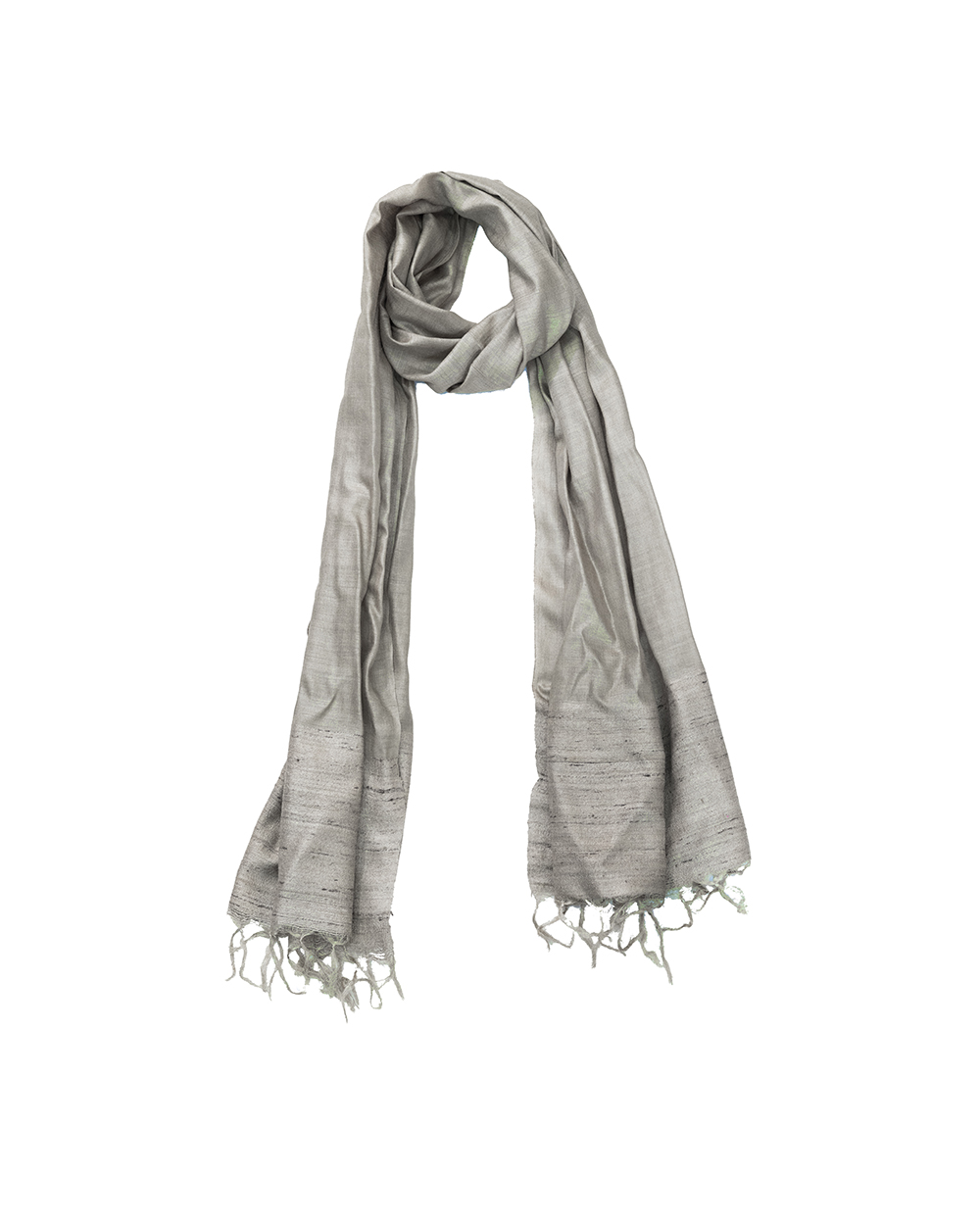 Beautiful neutral shade makta munga silk scarf (with a hint of pink) - Image 4