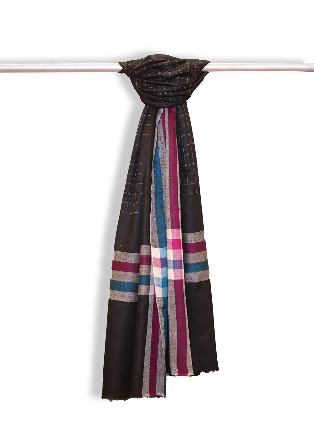 Colourful pure pashmina wool scarf 6