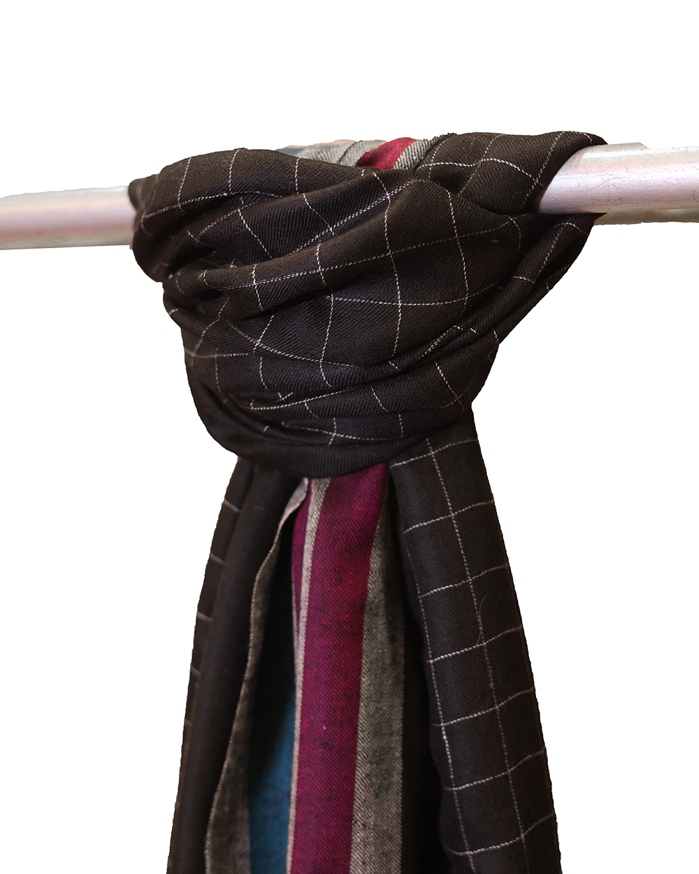 Colourful pure pashmina wool scarf 6 - Image 4