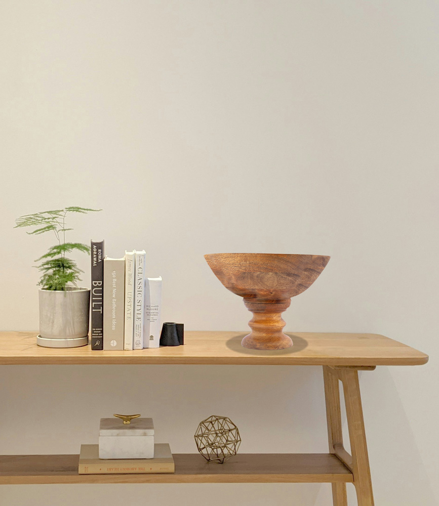 Wooden Bowl with stand