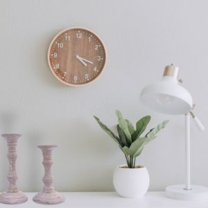 Set of 2 antique grey candleholders