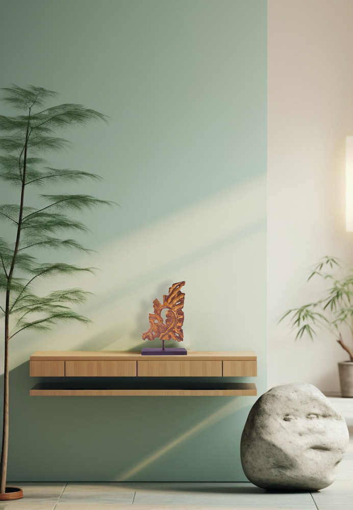 Golden and rustic antique table décor ornament