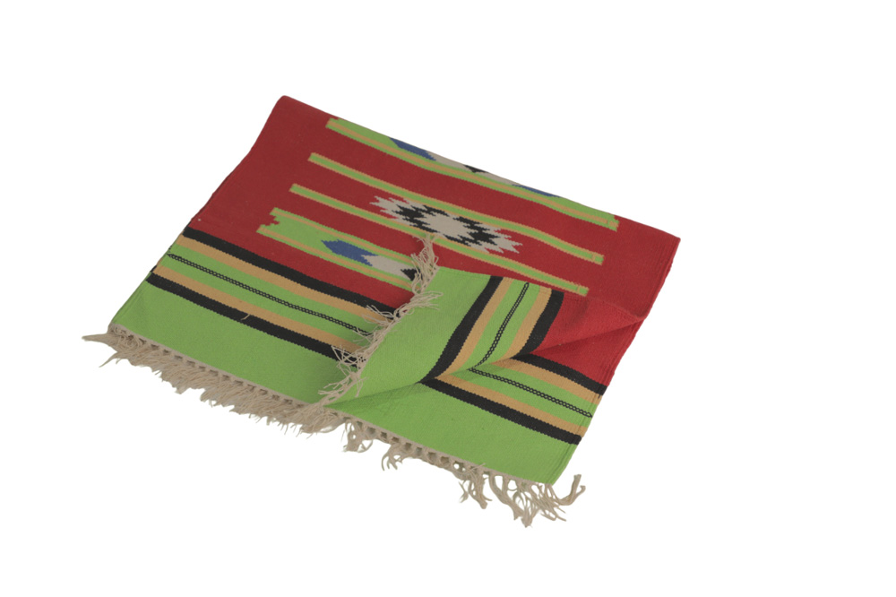 Red base with bright colour dhurrie for your living space - Image 4